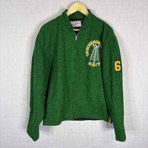 Vintage 1968 NAIT Telecommunications Wool Varsity Jacket Men L 60s College